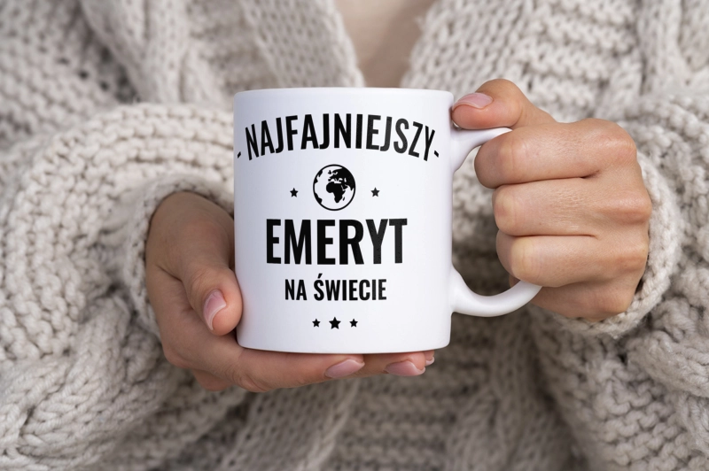 Najfajniejszy Emeryt Na Świecie - Kubek Biały