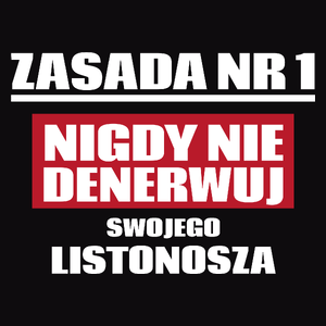 Zasada Nr 1 - Nigdy Nie Denerwuj Swojego Listonosza - Męska Bluza Czarna