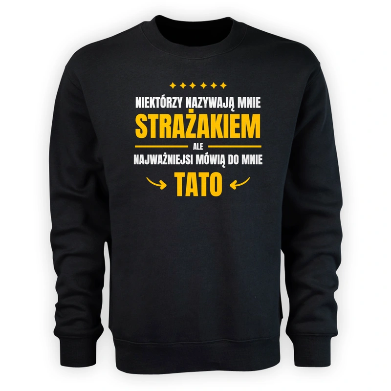 Tata Strażak - Męska Bluza Czarna