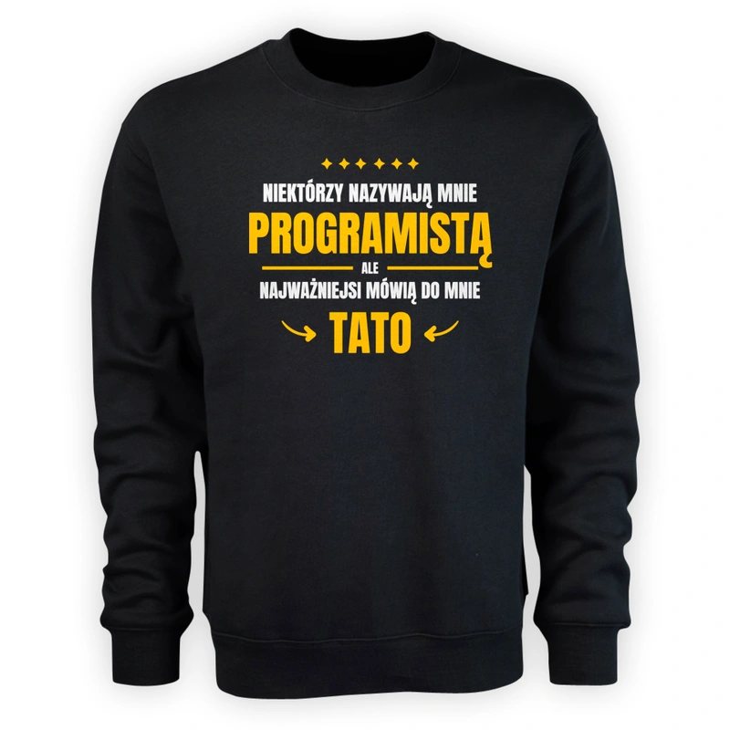 Tata Programista - Męska Bluza Czarna