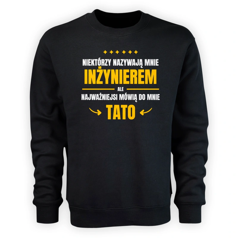 Tata Inżynier - Męska Bluza Czarna