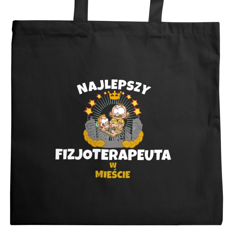 Najlepszy Fizjoterapeuta W Mieście - Torba Na Zakupy Czarna