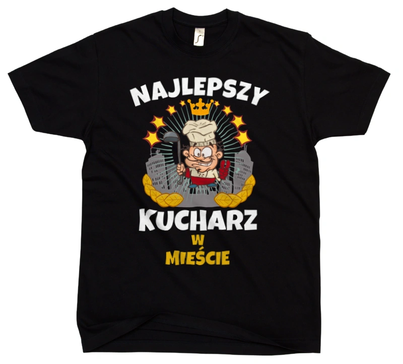 Najlepszy Kucharz W Mieście - Męska Koszulka Czarna