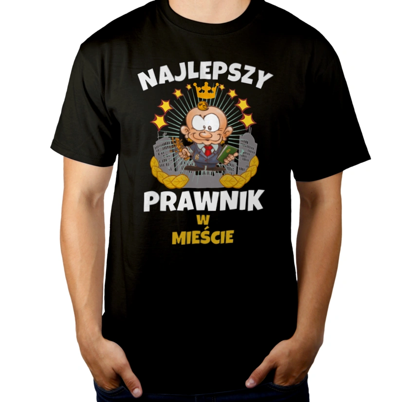 Najlepszy Prawnik W Mieście - Męska Koszulka Czarna