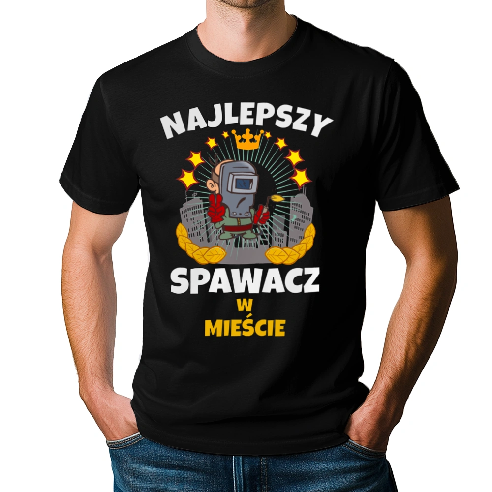 Najlepszy Spawacz W Mieście - Męska Koszulka Czarna