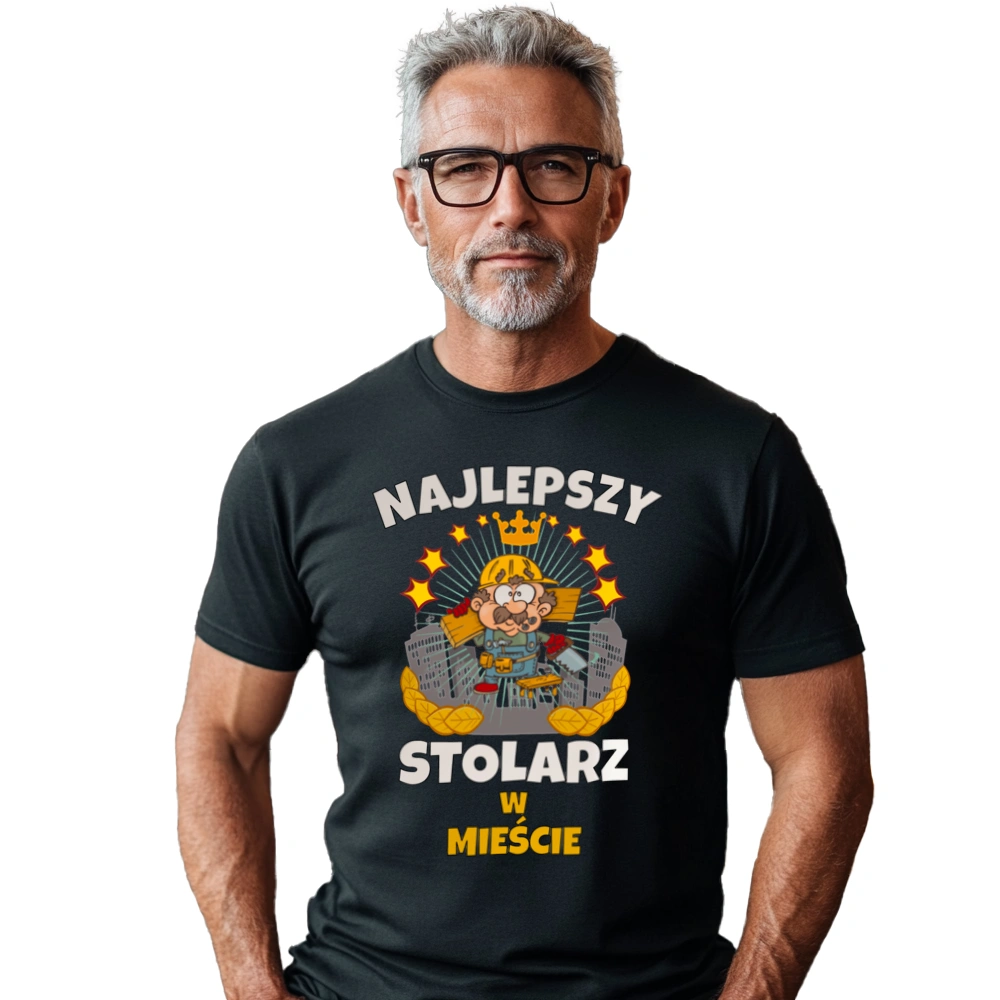 Najlepszy Stolarz W Mieście - Męska Koszulka Czarna