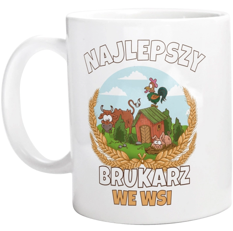 Najlepszy Brukarz We Wsi - Kubek Biały