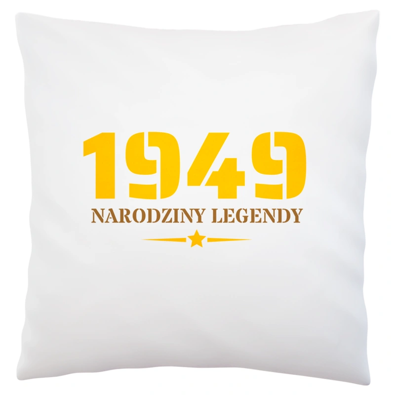 Narodziny Legendy -75 Rok 75 Lat - Poduszka Biała