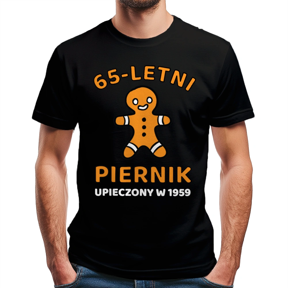 65 Letni Piernik Rok -65 Urodziny - Męska Koszulka Czarna