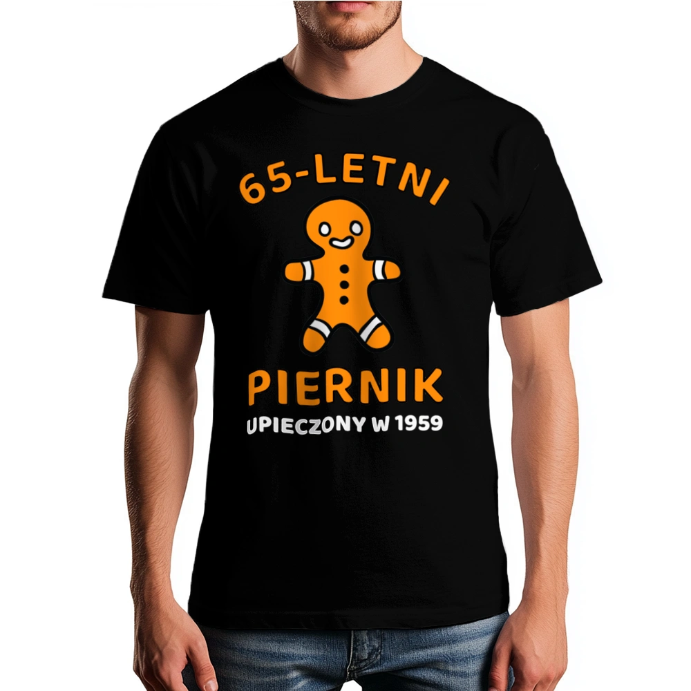65 Letni Piernik Rok -65 Urodziny - Męska Koszulka Czarna
