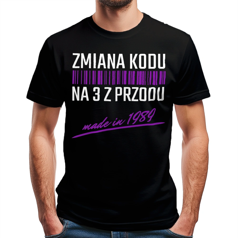 Zmiana Kodu Na 3 Z Przodu Urodziny 35 Lat 1988 - Męska Koszulka Czarna