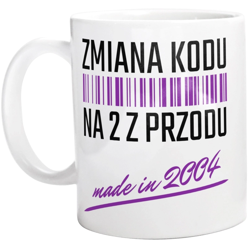 Zmiana Kodu Na 2 Z Przodu Urodziny 20 Lat 2003 - Kubek Biały