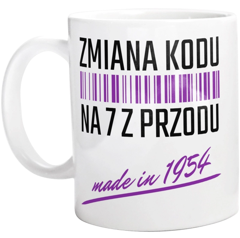 Zmiana Kodu Na 7 Z Przodu Urodziny 70 Lat 1953 - Kubek Biały