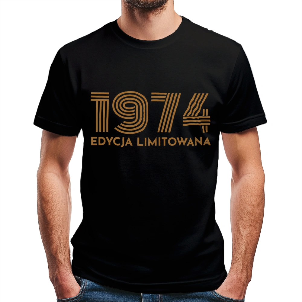 1973 Edycja Limitowana Urodziny 50 - Męska Koszulka Czarna