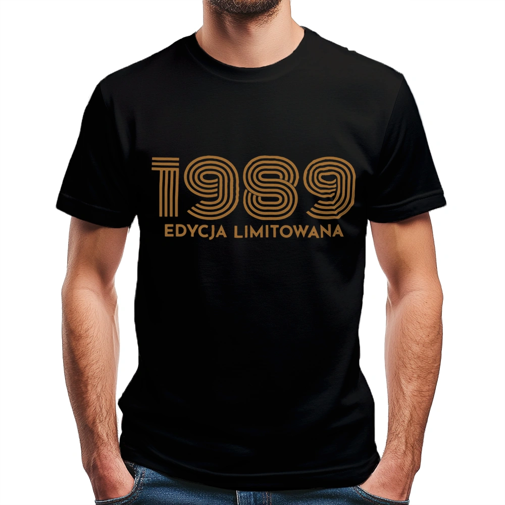 1988 Edycja Limitowana Urodziny 35 - Męska Koszulka Czarna