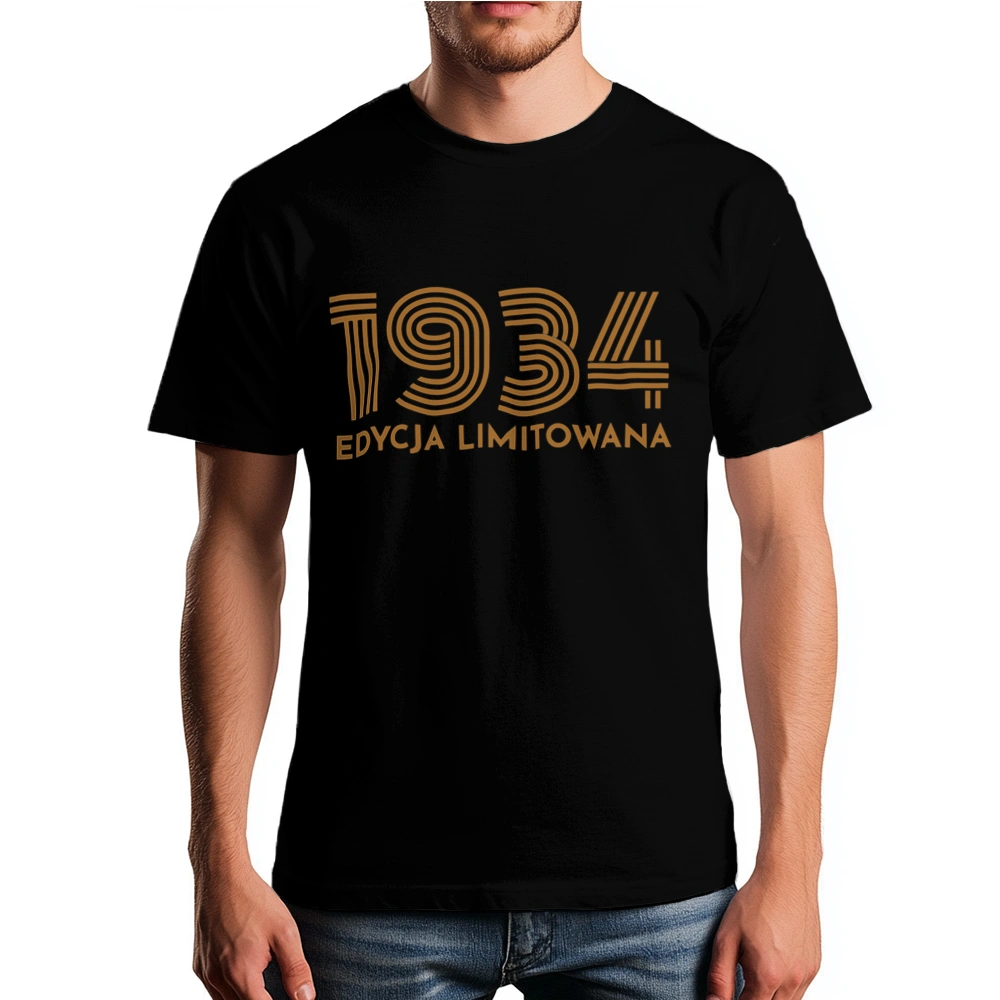 1933 Edycja Limitowana Urodziny 90 - Męska Koszulka Czarna