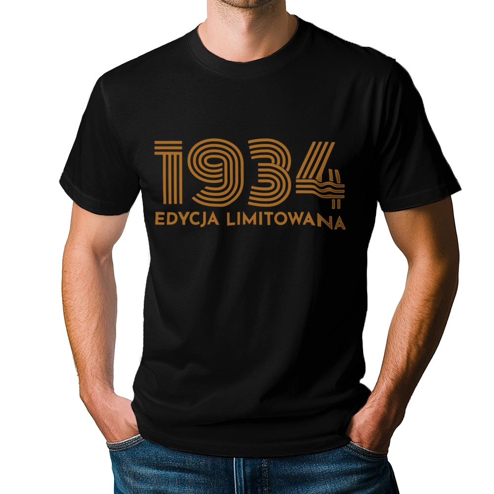 1933 Edycja Limitowana Urodziny 90 - Męska Koszulka Czarna