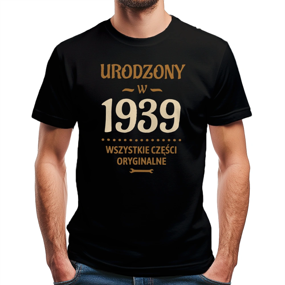 Urodzony W -85 Wszystkie Części Oryginalne - Męska Koszulka Czarna