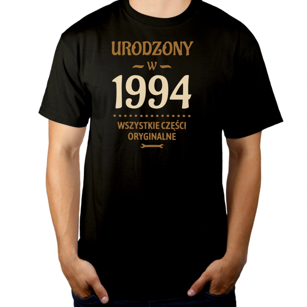 Urodzony W -30 Wszystkie Części Oryginalne - Męska Koszulka Czarna