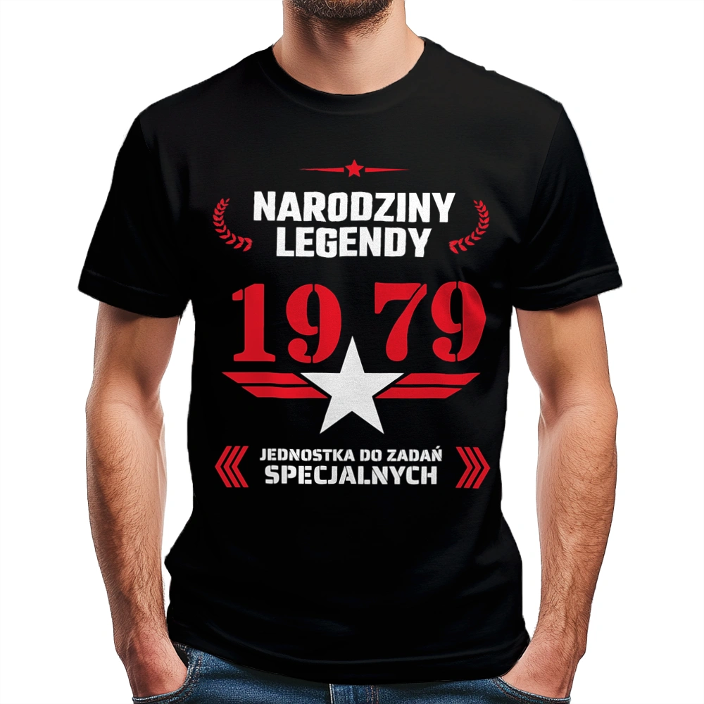 Narodziny Legendy -45 45 Lat - Męska Koszulka Czarna