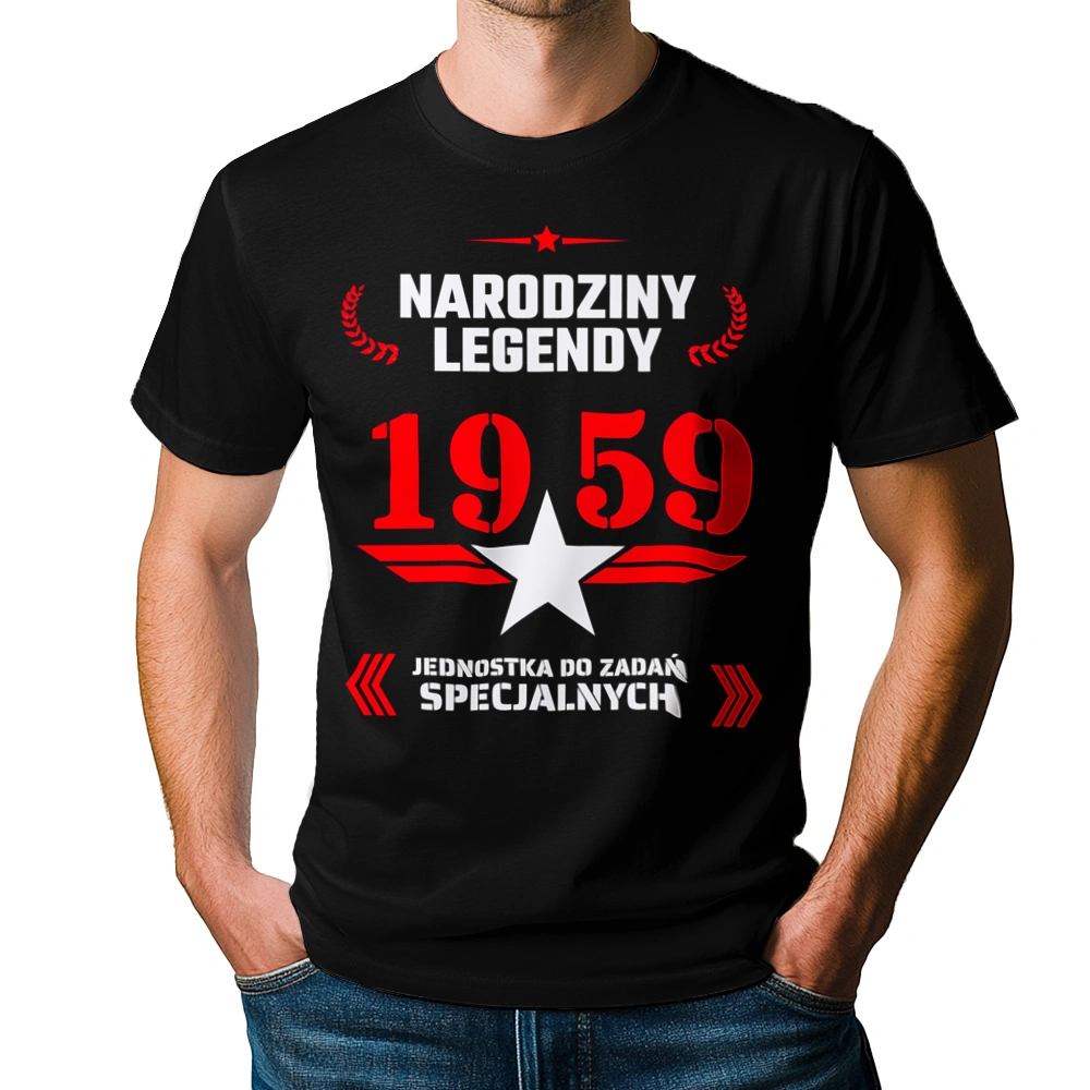 Narodziny Legendy -65 65 Lat - Męska Koszulka Czarna