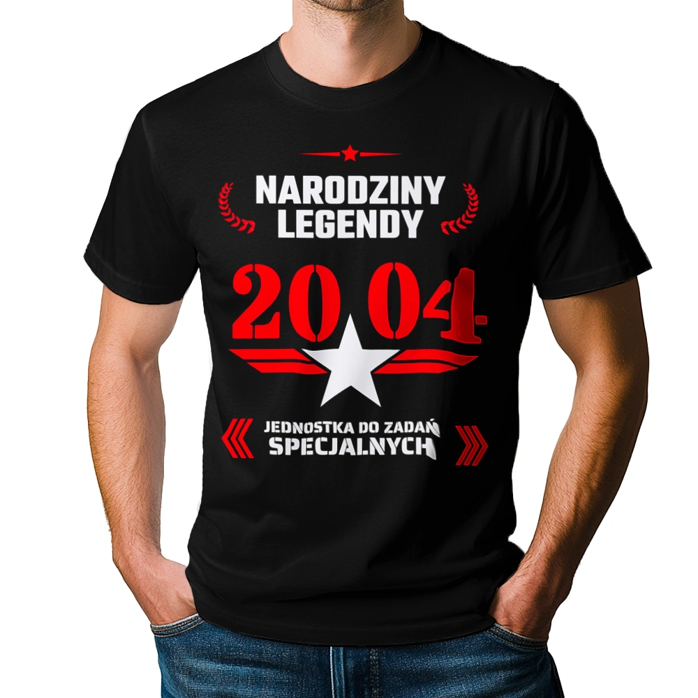 Narodziny Legendy -20 20 Lat - Męska Koszulka Czarna