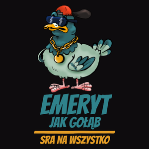 Emeryt Jak Gołąb - Męska Koszulka Czarna