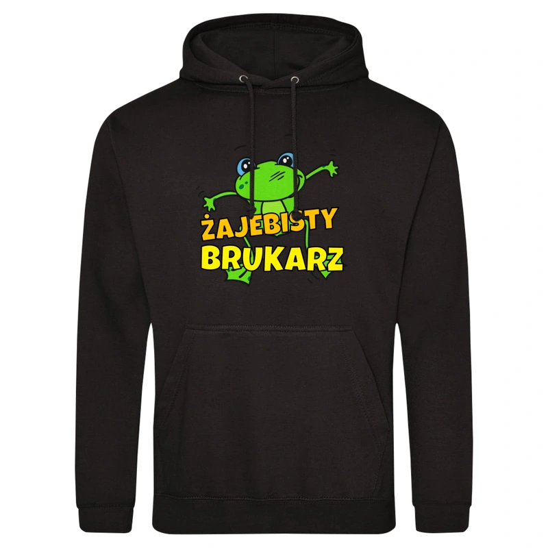 Żajebisty Brukarz - Męska Bluza z kapturem Czarna