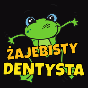 Żajebisty dentysta - Męska Bluza z kapturem Czarna