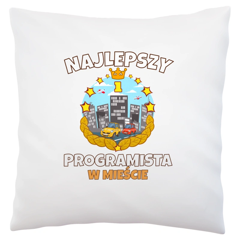 Najlepszy Programista W Mieście - Poduszka Biała