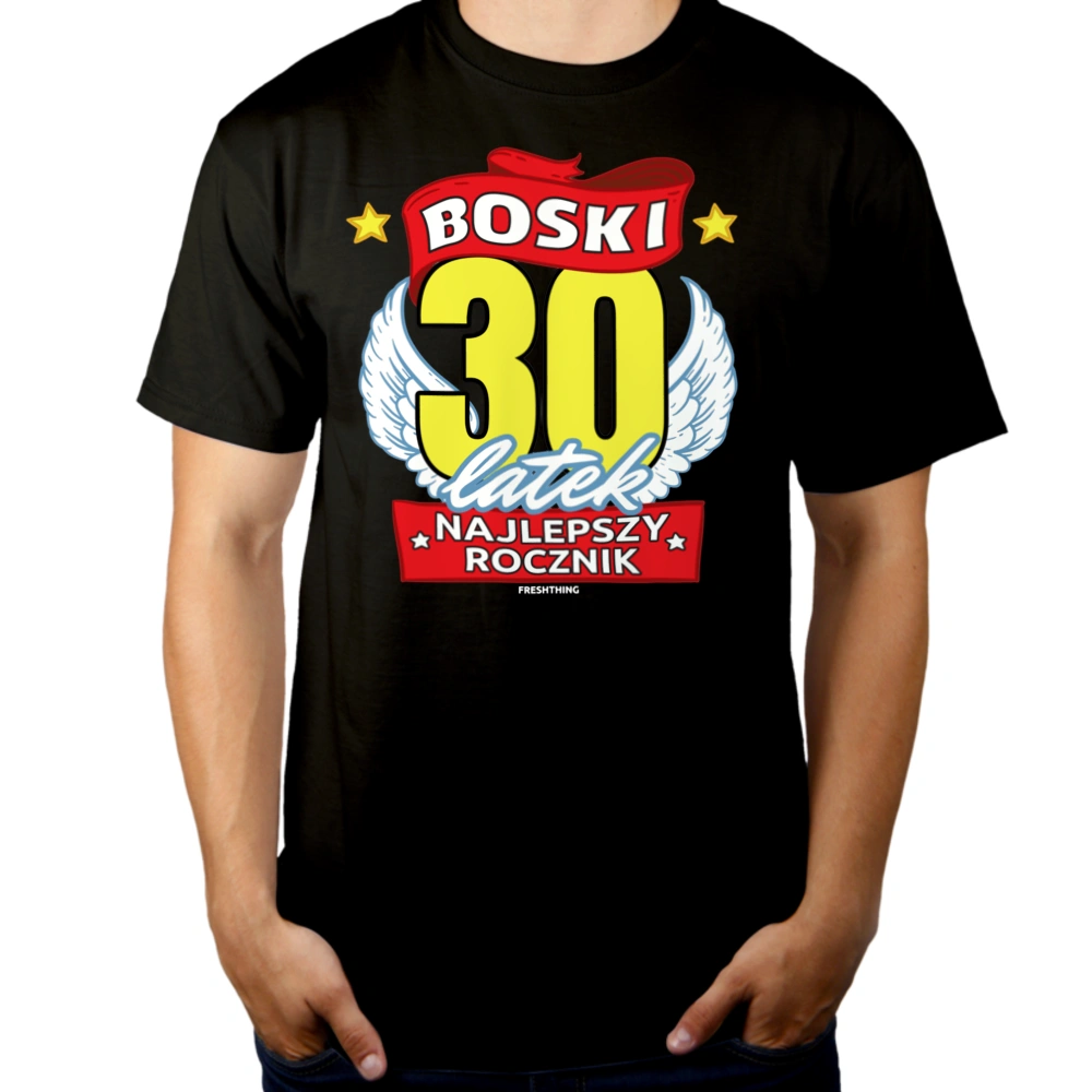 Boski 30Latek - Męska Koszulka Czarna