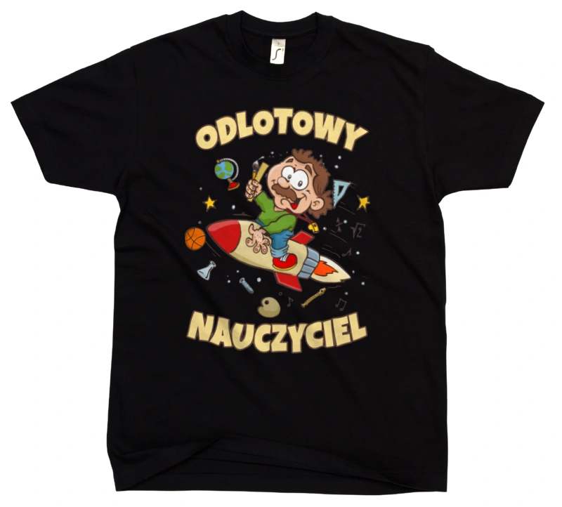 Odlotowy Nauczyciel - Męska Koszulka Czarna