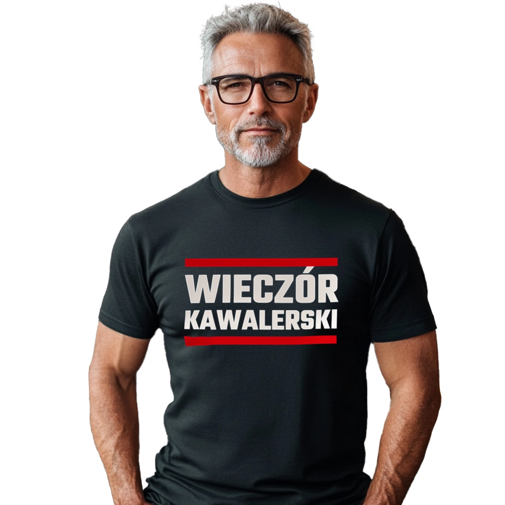 Wieczór kawalerski napis ślub - Męska Koszulka Czarna