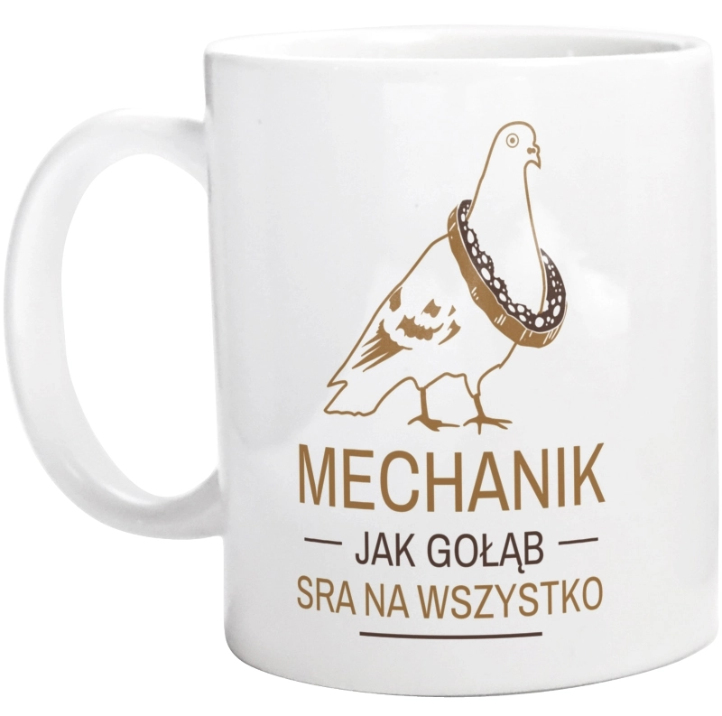 Mechanik Jak Gołąb - Kubek Biały