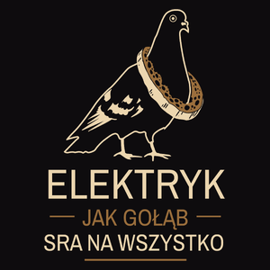 Elektryk Jak Gołąb - Męska Koszulka Czarna