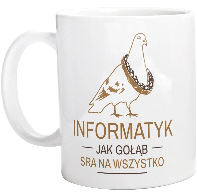 Informatyk Jak Gołąb - Kubek Biały