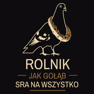 Rolnik Jak Gołąb - Męska Koszulka Czarna