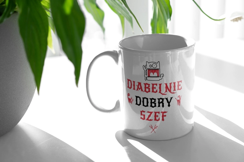 Diabelnie Dobry Szef - Kubek Biały