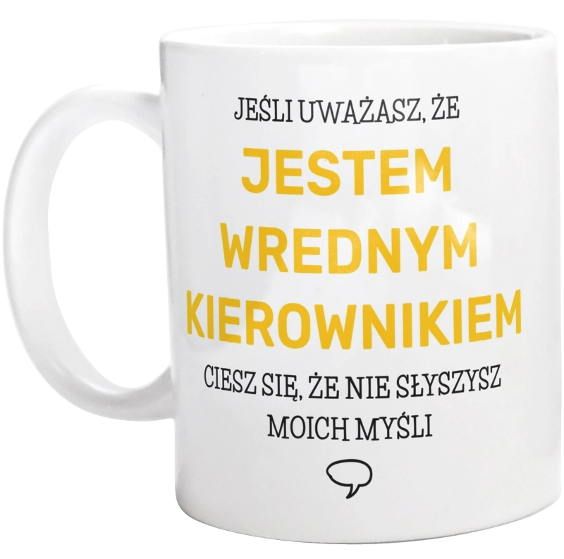 Wredny Kierownik - Kubek Biały