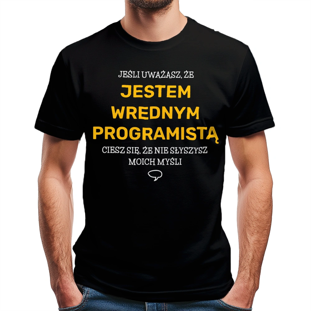 Wredny Programista - Męska Koszulka Czarna