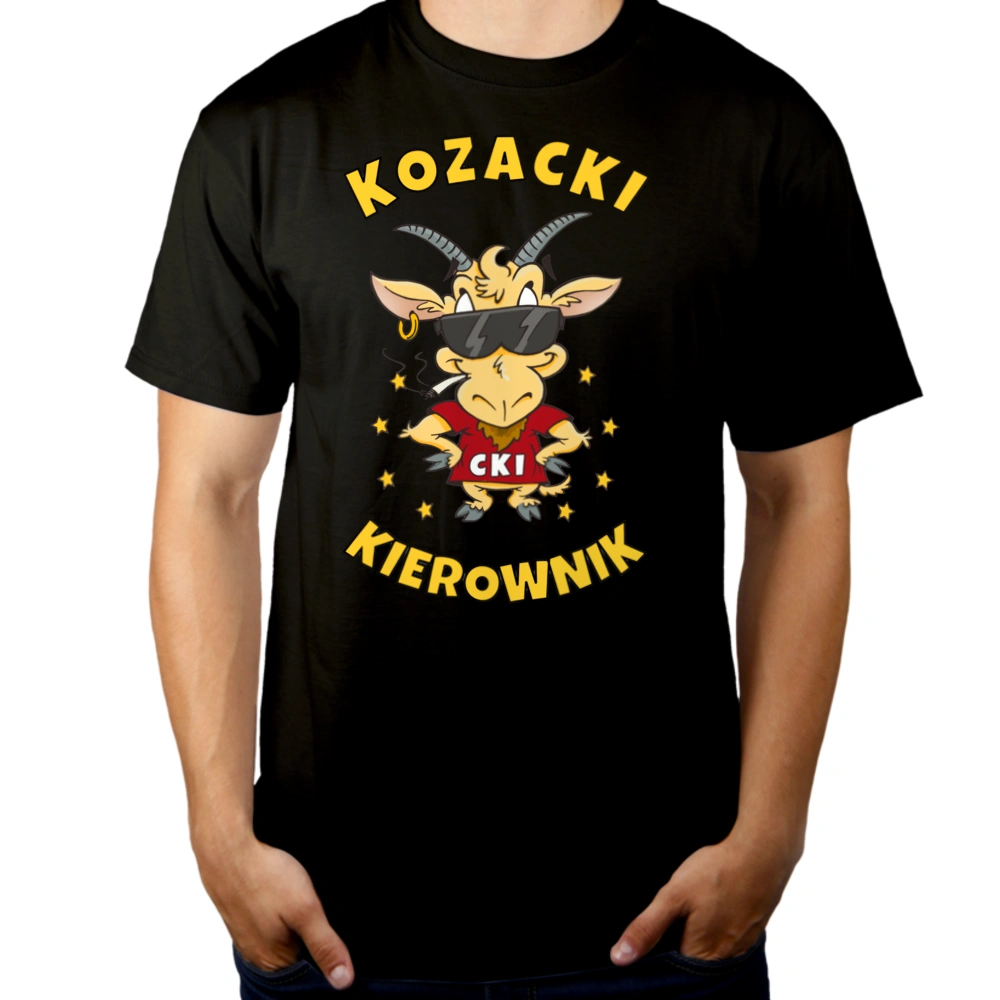 Kozacki Kierownik - Męska Koszulka Czarna