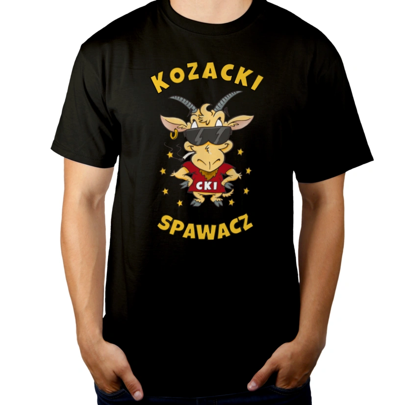 Kozacki Spawacz - Męska Koszulka Czarna