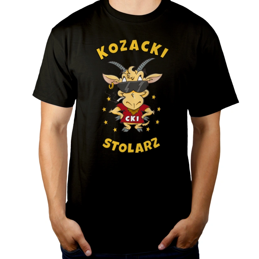 Kozacki Stolarz - Męska Koszulka Czarna