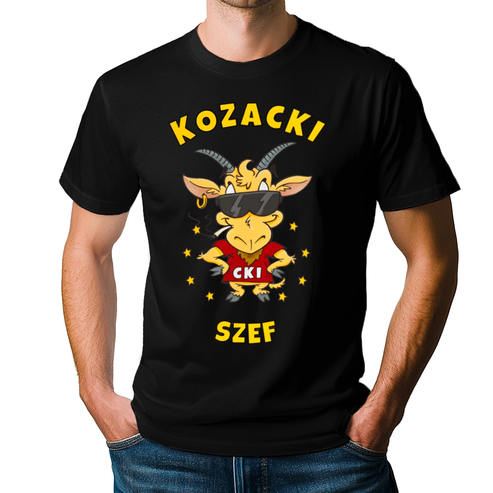 Kozacki Szef - Męska Koszulka Czarna