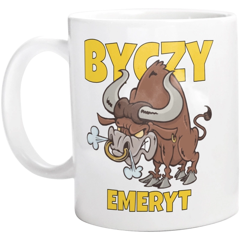 Byczy Emeryt - Kubek Biały