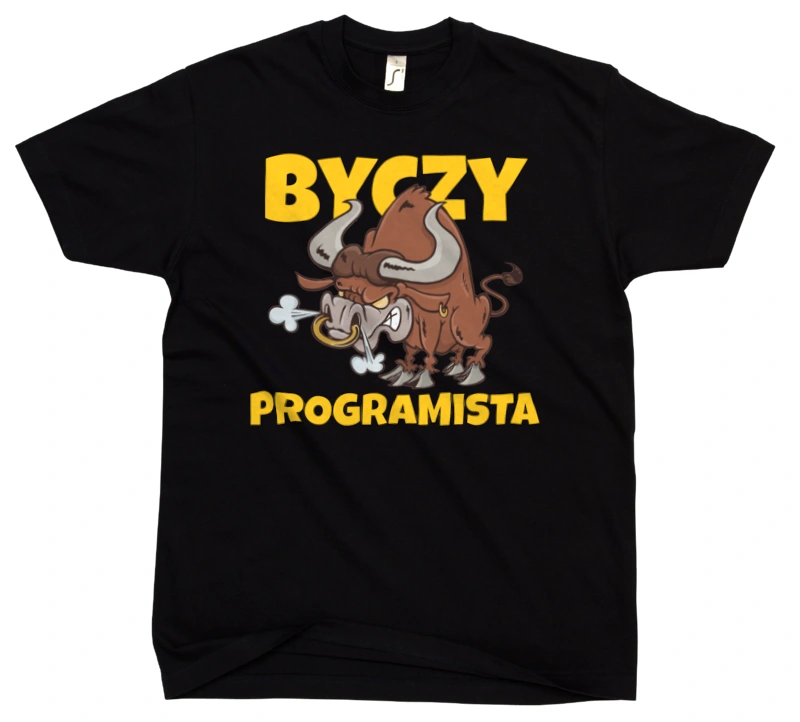 Byczy Programista - Męska Koszulka Czarna