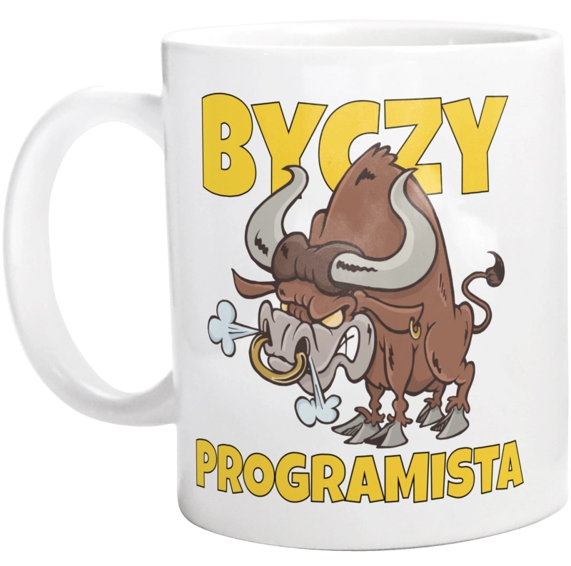 Byczy Programista - Kubek Biały