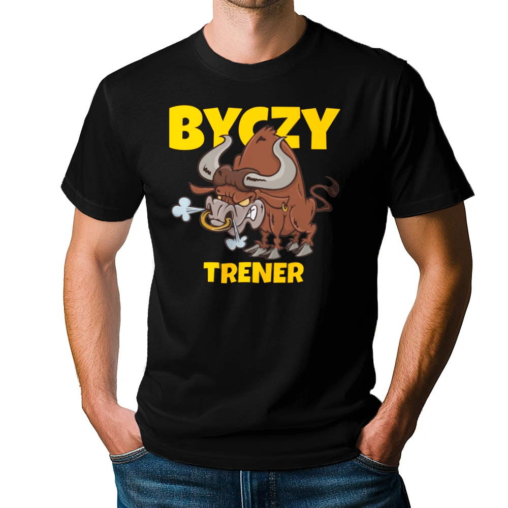 Byczy Trener - Męska Koszulka Czarna