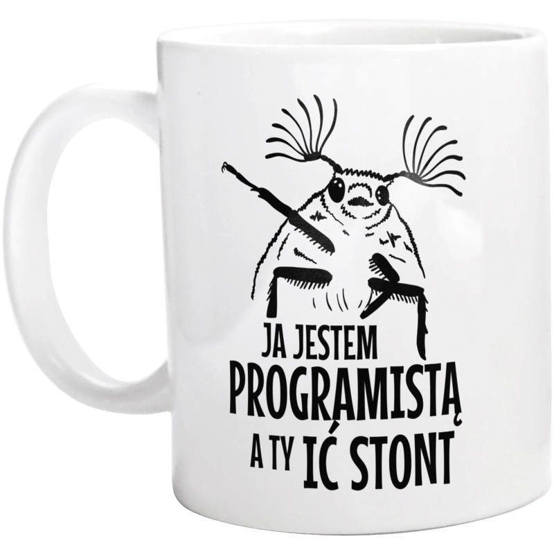 Programista Ić Stont Śmieszny Prezent - Kubek Biały