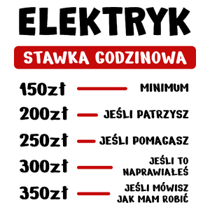 Stawka Godzinowa Elektryk - Kubek Biały